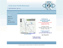 Tablet Screenshot of lilgenesrestaurant.com